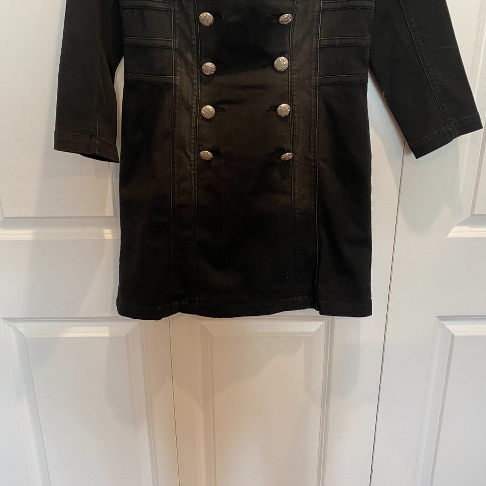 ๐๐ HOST PICK ๐๐ Bebe Black Button Front Detail Dress Size 12 - Picture 6 of 10